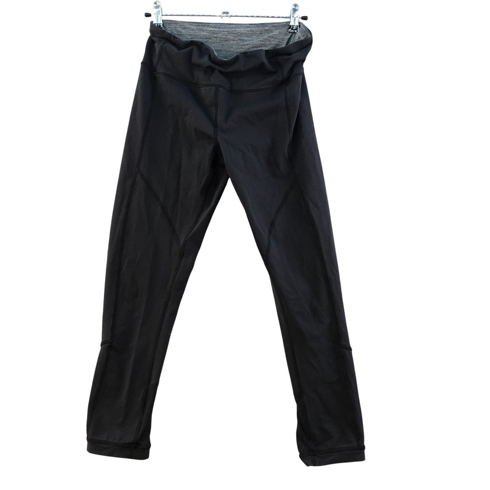 Lululemon Womens‎ Black Crop Leggings Athletic Workout Running Pants Activewear